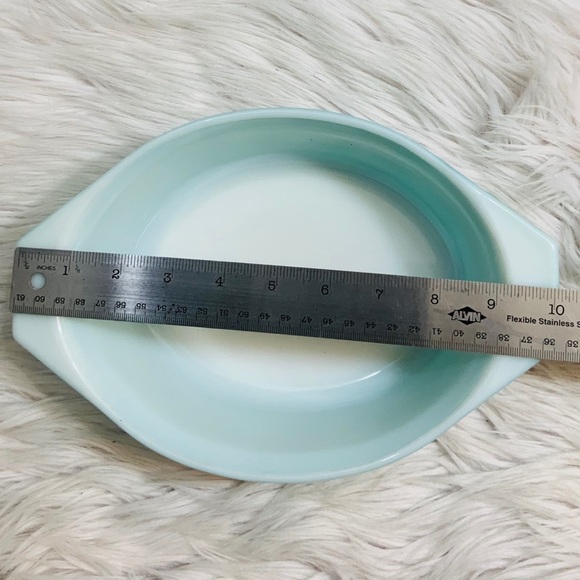 ANTIQUE Turquoise Pyrex Snowflake Dish 1956 - 1967 - Picture 4 of 6